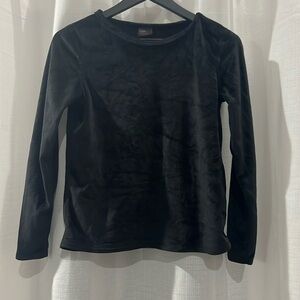 Small Velvet texture long sleeve top